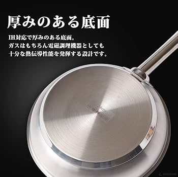 Amazon | KIPROSTAR 業務用ステンレスフライパン 20cm IH対応